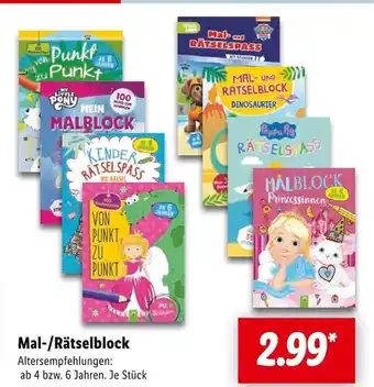 Lidl My little pony malblock Angebot