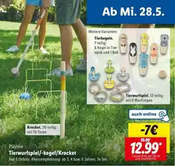 Lidl Playtive tierwurfspiel/-kegel/krocket Angebot