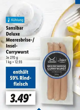 Lidl Sansibar deluxe meeresbrise-/insel-currywurst Angebot