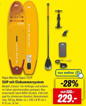 Lidl Aqua marina vapor isup sup mit einkammersystem Angebot
