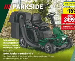 Lidl Parkside akku-aufsitzrasenmäher 48 v Angebot