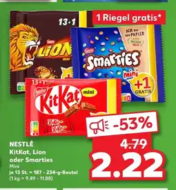 Kaufland Nestlé kitkat, lion oder smarties Angebot