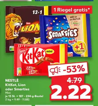 Kaufland Nestlé kitkat, lion oder smarties Angebot