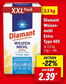 Lidl Diamant weizenmehl extra type 405 Angebot