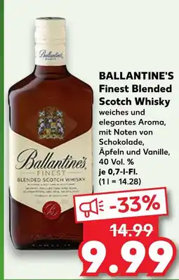Kaufland Ballantine's finest blended scotch whisky Angebot