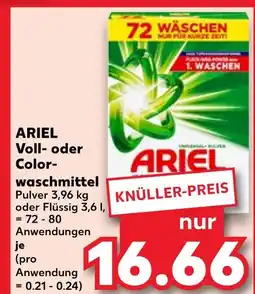 Kaufland Ariel voll- oder colorwaschmittel Angebot