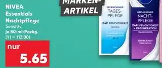 Kaufland Nivea essentials nachtpflege Angebot