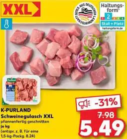 Kaufland K-PURLAND Schweinegulasch XXL Angebot