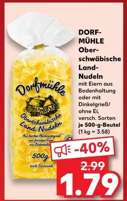 Kaufland Dorfmühle oberschwäbische land-nudeln Angebot