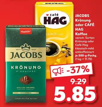 Kaufland Jacobs krönung oder café hag kaffee Angebot