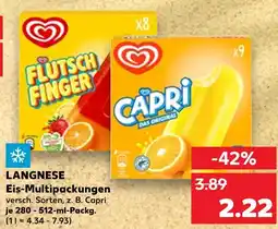 Kaufland Langnese eis-multipackungen Angebot
