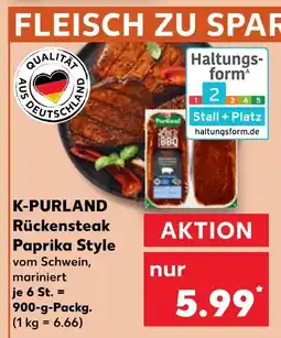 Kaufland K-purland rückensteak paprika style Angebot