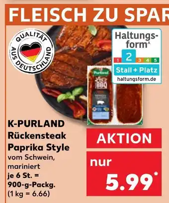 Kaufland K-purland rückensteak paprika style Angebot