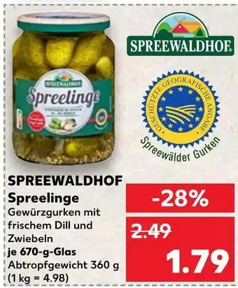 Kaufland Spreewaldhof spreelinge Angebot