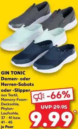 Kaufland GIN TONIC Damen- oder Herren-Sabots oder Slipper Angebot