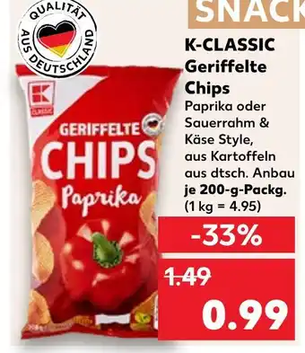 Kaufland K-classic geriffelte chips Angebot