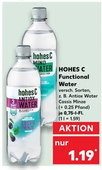 Kaufland Hohes c functional water Angebot