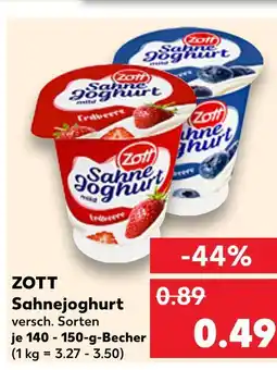 Kaufland Zott sahnejoghurt Angebot
