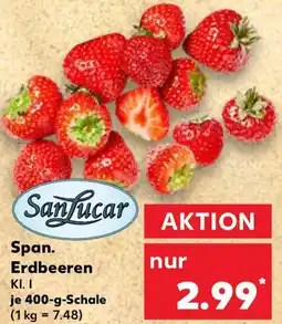 Kaufland SanLucar Span. Erdbeeren Angebot
