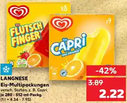 Kaufland LANGNESE Eis-Multipackungen Angebot