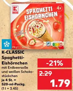 Kaufland K-CLASSIC Spaghetti Eishörnchen Angebot