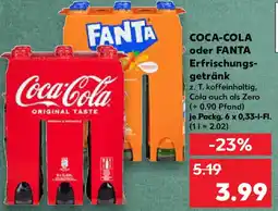 Kaufland COCA-COLA oder FANTA Erfrischungsgetränk Angebot