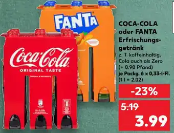 Kaufland COCA-COLA oder FANTA Erfrischungsgetränk Angebot