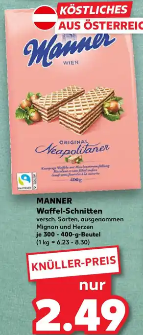 Kaufland MANNER Waffel-Schnitten Angebot