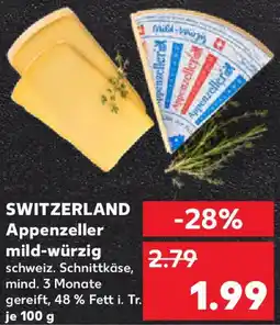 Kaufland SWITZERLAND Appenzeller mild-würzig Angebot