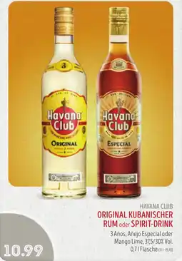 Edeka Struve Havana club original kubanischer rum oder spirit-drink Angebot