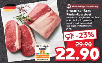 Kaufland K-WERTSCHÄTZE Rinder-Roastbeef Angebot