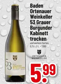 trinkgut Ortenauer weinkeller 53 grauer burgunder kabinett trocken Angebot