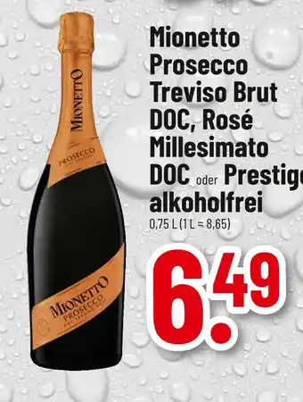 trinkgut Mionetto prosecco treviso brut doc Angebot