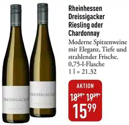 Galeria Markthalle Rheinhessen Dreissigacker Riesling oder Chardonnay Angebot