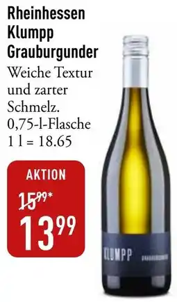 Galeria Markthalle Rheinhessen Klumpp Grauburgunder Angebot