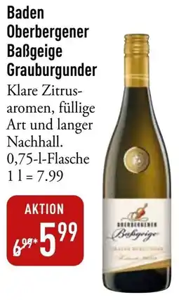 Galeria Markthalle Baden Oberbergener Baẞgeige Grauburgunder Angebot