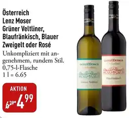 Galeria Markthalle Österreich Lenz Moser Grüner Veltliner, Blaufränkisch, Blauer Zweigelt oder Rosé Angebot