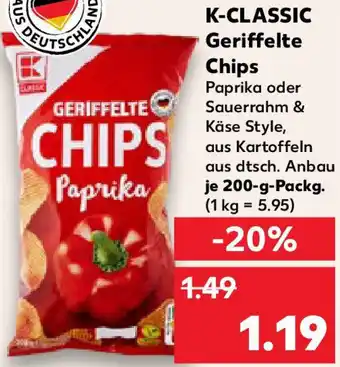 Kaufland K-CLASSIC Geriffelte Chips Angebot