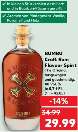Kaufland BUMBU Craft Rum Flavour Spirit Angebot