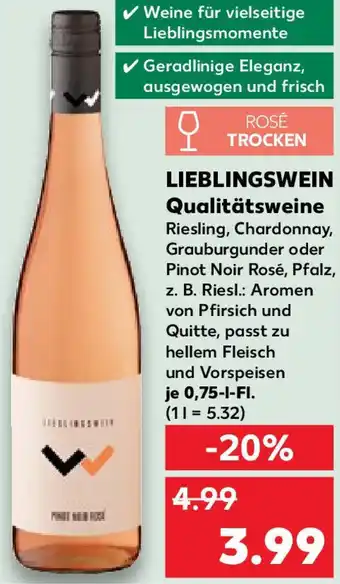 Kaufland LIEBLINGSWEIN Qualitätsweine Angebot