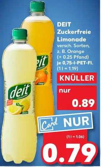 Kaufland DEIT Zuckerfreie Limonade Angebot