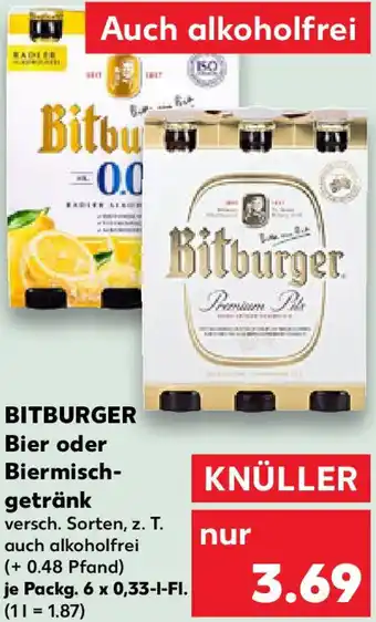 Kaufland BITBURGER Bier oder Biermischgetränk Angebot