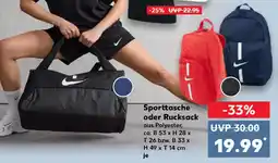 Kaufland NIKE Sporttasche oder Rucksack Angebot