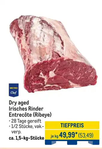 METRO Metro chef dry aged irisches rinder entrecôte (ribeye) Angebot