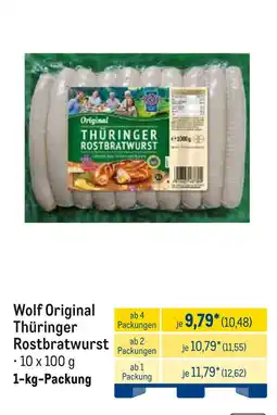METRO Wolf original thüringer rostbratwurst Angebot