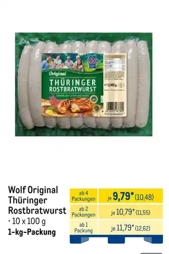 METRO Wolf original thüringer rostbratwurst Angebot