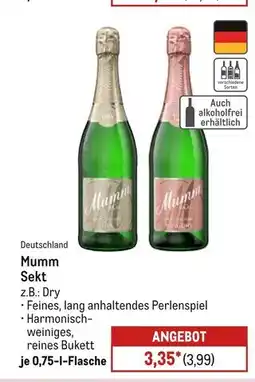 METRO Mumm sekt Angebot