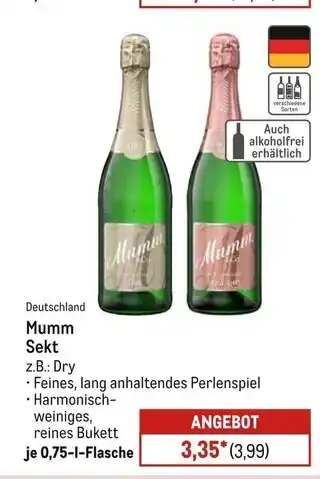 METRO Mumm sekt Angebot