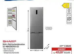 METRO Sharp kühl-/gefrierkombination sj-nba20iexid-eu Angebot