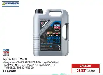 METRO Liqui moly top tec 4600 5w-30 Angebot